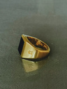 Gold Plated Heren Zegelring Met Onyx Adofo