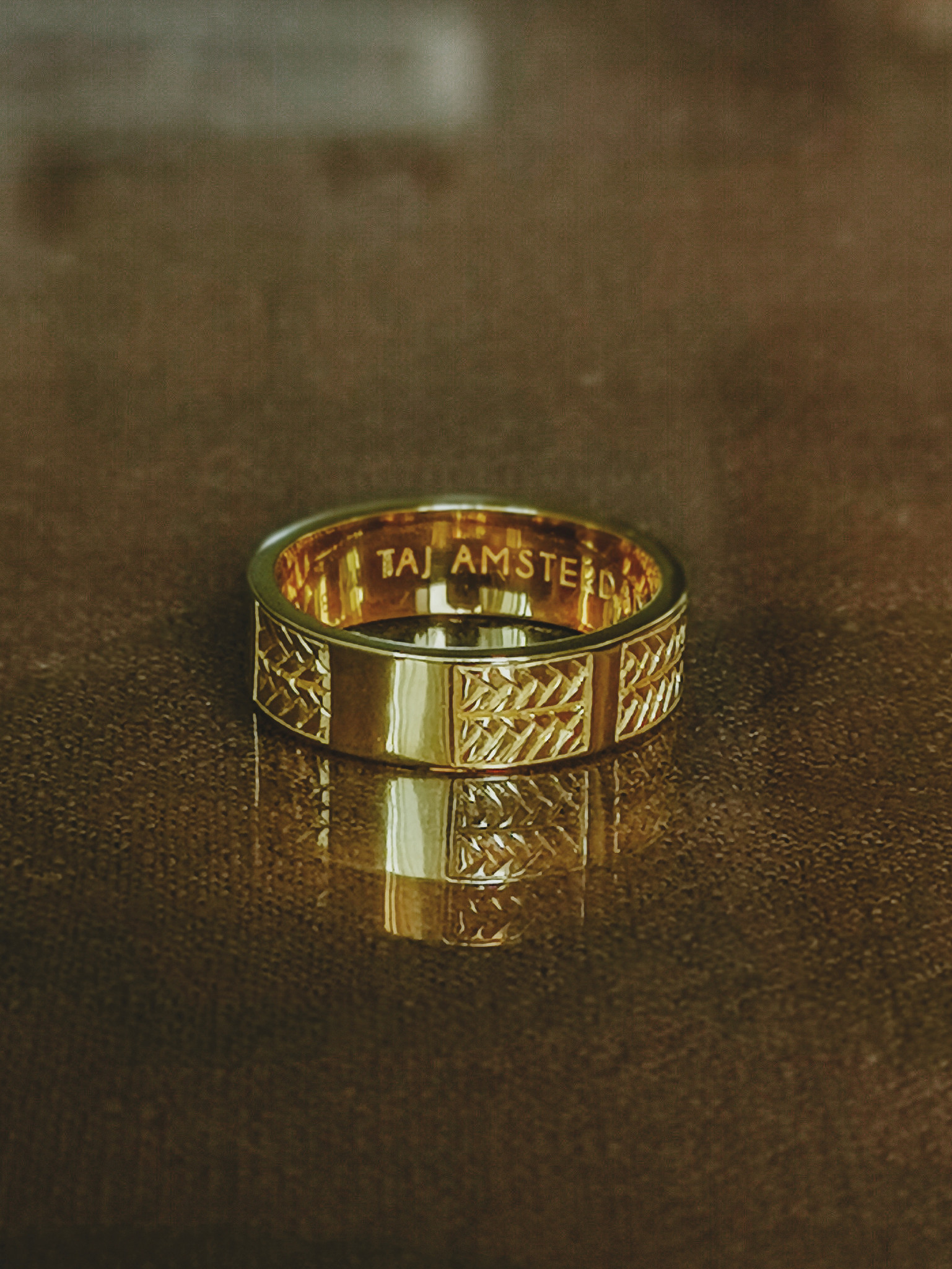 Gold Plated Braided Men's Ring Angus - Taj Amsterdam