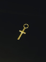 Gold Plated Cross Earring Charm Men Tenchi