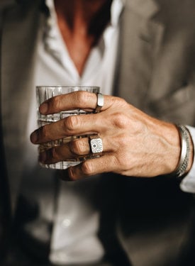 Bague Argent Soleil pour Hommes Arun