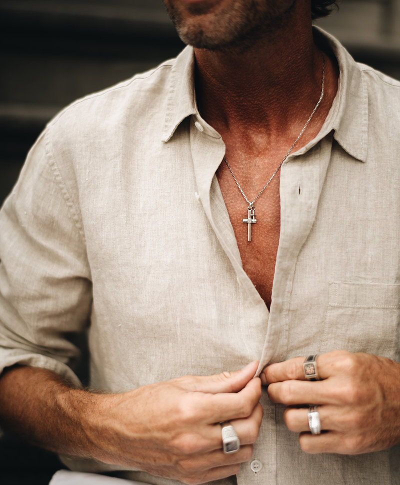 Pendentif Croix Argent pour Hommes Benci