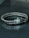 Silver Cuban Link Bracelet Men's Duc Large