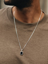 Silver Box Chain Men's Necklace Lesedi