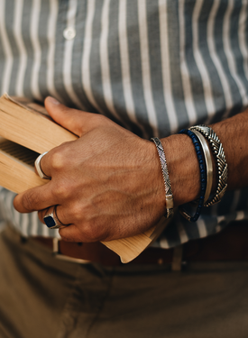 Zilveren Gevlochten Armband Heren Aodh