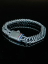 Silver Cuban Link Bracelet Men's Duc Large