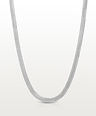 Flat Snake Chain Necklace Cho, Silver
