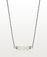 Three Pearl Necklace Sachie, Silver