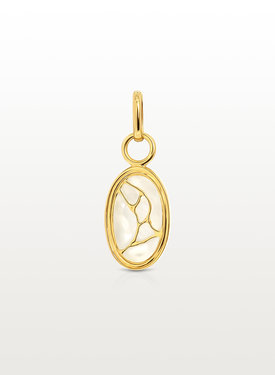 Mother Of Pearl Pendant Miyuna, Gold Plated