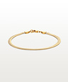 Flat Snake Chain Bracelet Cho, Gold Plated