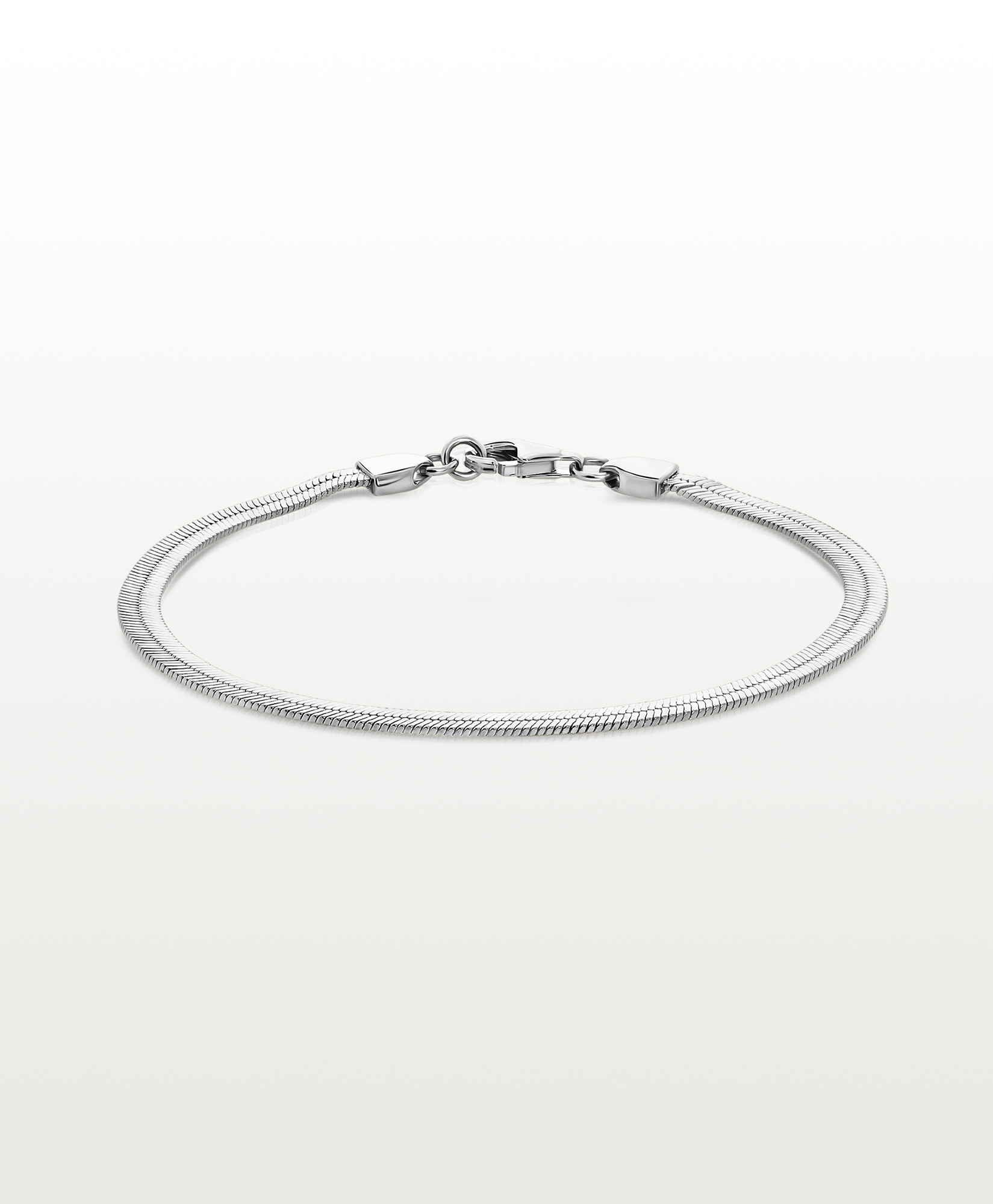 Flat Snake Chain Bracelet Cho, Silver - Taj Amsterdam