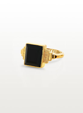 Gold Plated Timeless Onyx Ring Koko