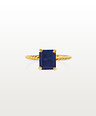 Gold Plated Gedraaide Lapis Lazuli Ring Rumi