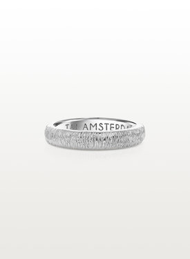 Textured Stack Ring Kichi (Slim), Silver