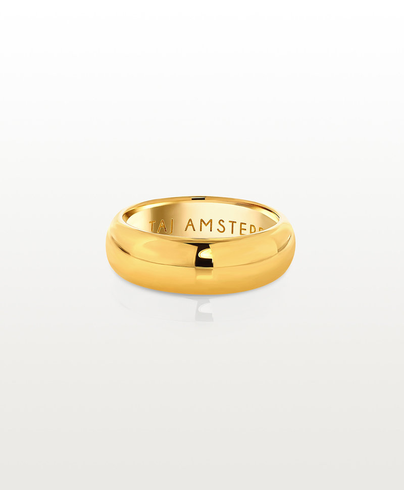 Gold Plated Glanzende Stack Ring Kichi (Breed)