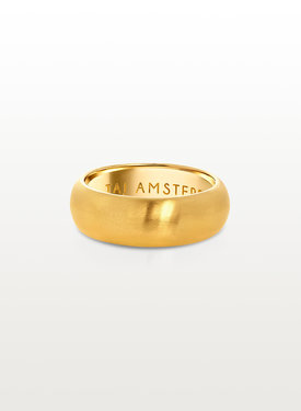 Gold Plated Geborstelde Stack Ring Kichi (Breed)