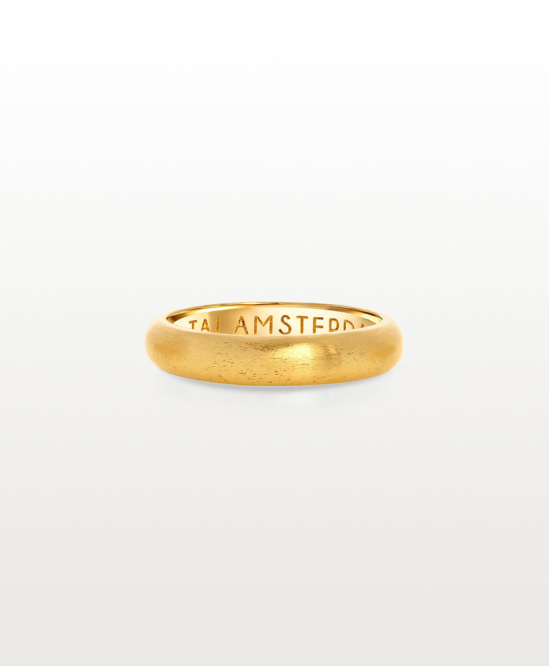 Gold Plated Geborstelde Stack Ring Kichi (Smal)