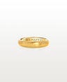 Brushed Stack Ring Kichi (Slim), Gold Plated