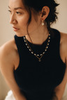 Einzelner Vergoldeter Perlen-Ohrring Charme Shinju
