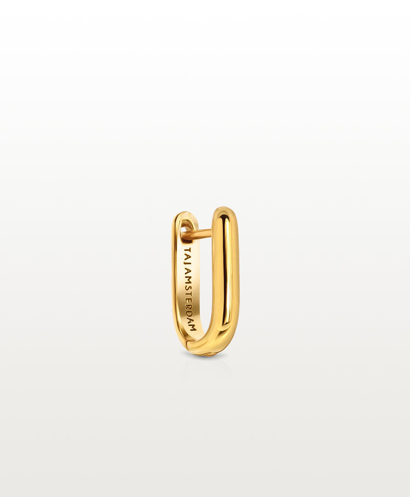 Single Rectangular Earring Sumiye (Small), Gold Plated