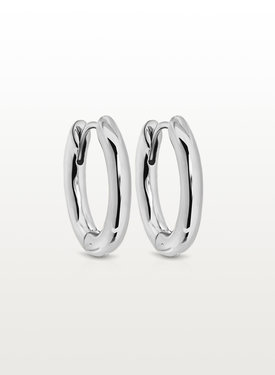 Oval Hoop Earring Set Chika, Silver