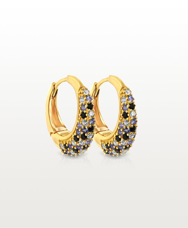 Sparkle Dome Earing Set Sora, Gold Plated