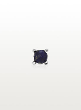 Enkele Zilveren Kleine Lapis Lazuli Ear Stud Mana