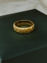 Textured Stack Ring Kichi (Large), Gold Plated