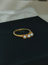 Gold Plated Drie Parel Ring Koi