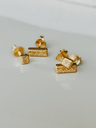 Enkele Gold Plated Herringbone Ear stud Miku (Small)