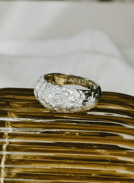 Blossom Dome Ring Sakura, Silver