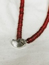 Karneol Perlenkette mit Silberverschluss Yumi