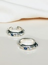 Pearl & Lapis Lazuli Earring Set Aya, Silver