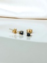 Enkele Gold Plated Kleine Lapis Lazuli Ear Stud Mana