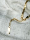 Flat Snake Chain Necklace Cho, Gold Plated