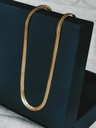 Flat Snake Chain Necklace Cho, Gold Plated