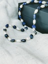 Zilveren Lapis Lazuli & Parel Ketting Aiko