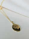 Oval Pendant Misaki, Gold Plated