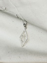 Diamond Shaped Pendant Kintsugi, Silver