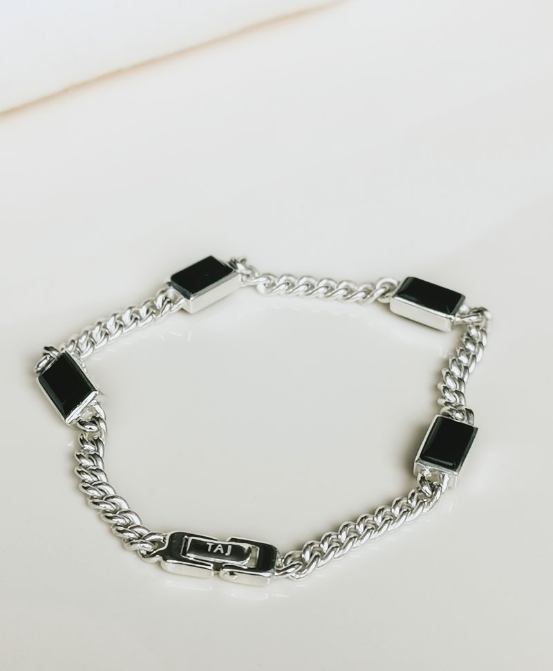 Zilveren Armband Met Onyx Chiasa