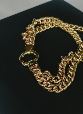 Vergoldetes Doppelglied-Armband Asahi