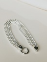 Double Chain Bracelet Asahi, Silver