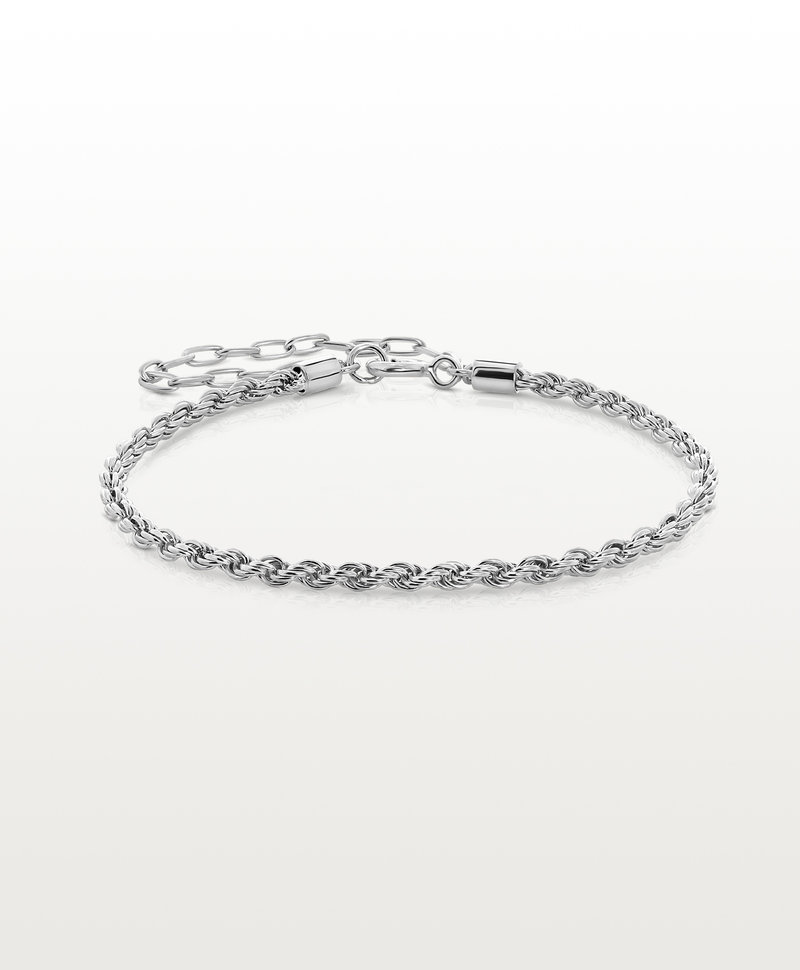 Bracelet torsadé Makana, argent