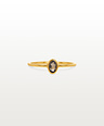 Smoky Quartz Ring Asteria, Gold Plated