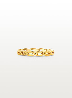 Vergoldeter geflochtener Pin-Ring Hera