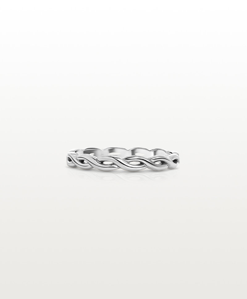 Braided (Pinky) Ring Hera, Silver