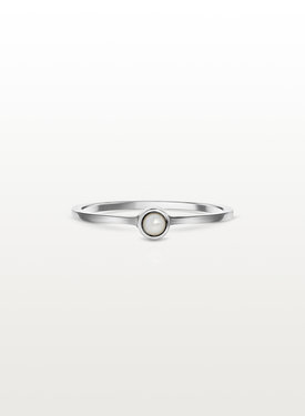 Stackable Pearl Ring Keala, Silver