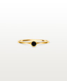 Gold Plated Minimalistische Ring Met Onyx Keala