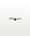 Stackable Green Quartz Ring Keala, Silver