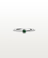 Zilveren Minimalistische Ring Met Groene Steen Keala