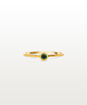 Stackable Green Quartz Ring Keala, Gold Plated